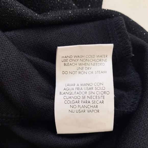 Speechless Dress Black Silver Sparkle Lace Back Halter Cocktail Size 13 - Picture 9 of 12